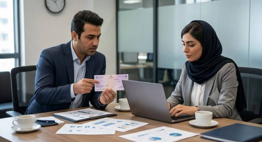 تماس با فروشنده چک ثبتی